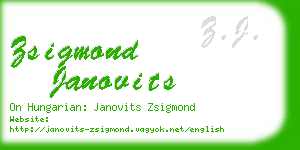 zsigmond janovits business card